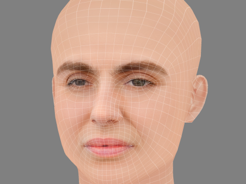 Głowa Victoria Carmen Sonne - No Hair - Głowa Low Poly do gry Model 3D