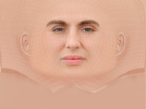 Głowa Victoria Carmen Sonne - No Hair - Głowa Low Poly do gry Model 3D