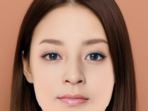 Tomomi Itano Head - No Hair - Low poly head for game 3Dモデル