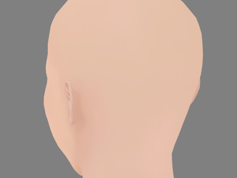 Głowa Tomomi Itano - No Hair - Głowa Low Poly do gry Model 3D