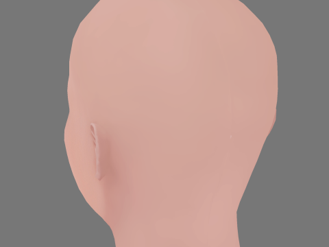 애비 엘리엇 헤드 - 머리카락 없음 - 게임용 로우 폴리 헤드 3D 모델