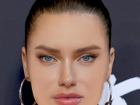 Adriana Lima Kopf – ohne Haare – Low-Poly-Kopf für das Spiel 3D Modell