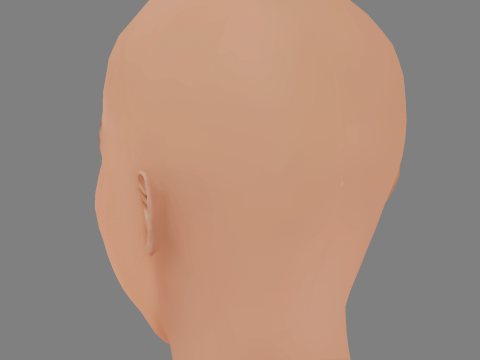 Adriana Lima Head - No Hair - Low poly head for game 3D Model