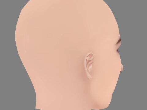 Agnieszka Kotlarska Head - No Hair - Low poly head for game 3D Model