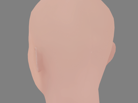 Голова Еймі Кван - без волосся - низькополігональна голова для гри 3D Модель