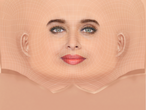 Aishwarya Rai Head - No Hair - Low poly head for game 3D Model