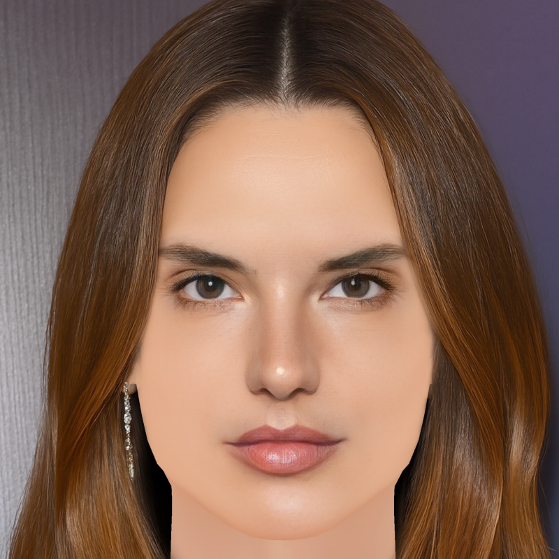 Testa di Alessandra Ambrosio - Senza capelli - Testa in polietilene bassa per gioco Modello 3D .c4d .max .obj .3ds .fbx .stl .blend 