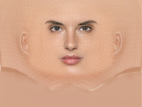 Testa di Alessandra Ambrosio - Senza capelli - Testa in polietilene bassa per gioco Modello 3D