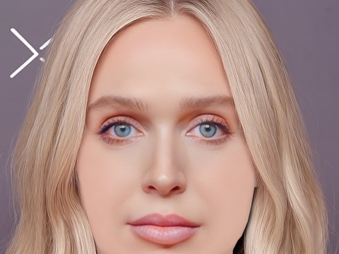 Alex Cooper Head - 无头发 - 低聚游戏头 3D 模型