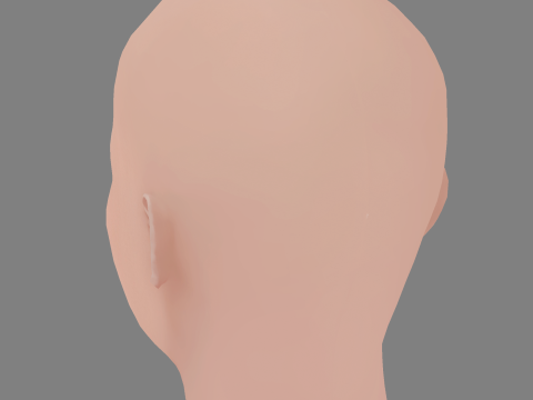 Голова Алекса Купера - без волосся - низькополігональна голова для гри 3D Модель