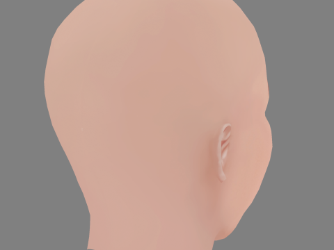 Голова Алекса Купера - без волосся - низькополігональна голова для гри 3D Модель