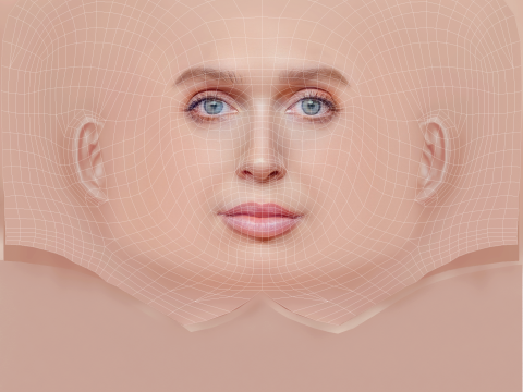 Голова Алекса Купера - без волосся - низькополігональна голова для гри 3D Модель