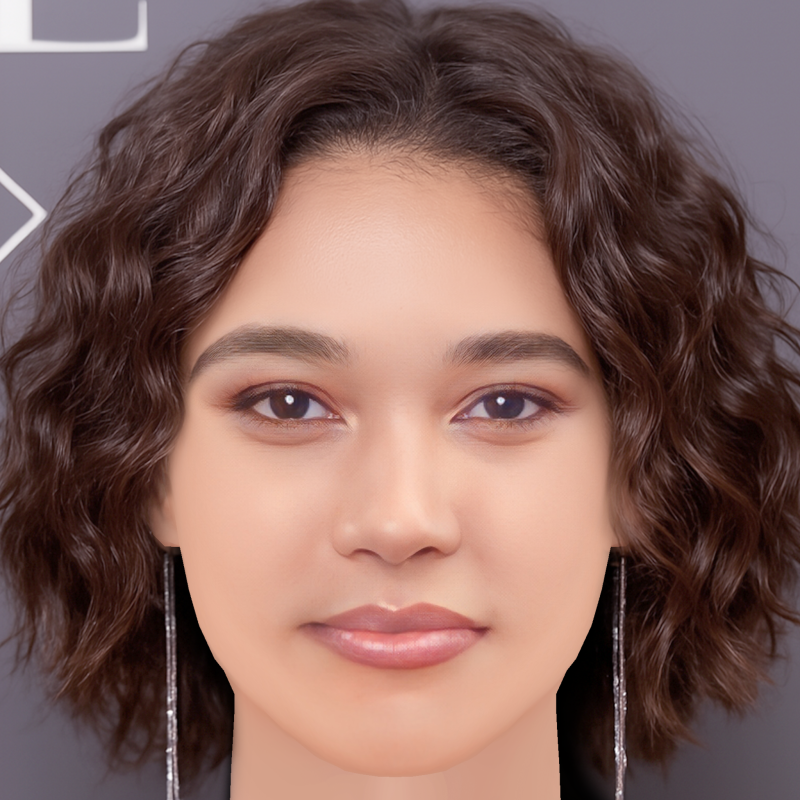 Alexandra Shipp Head - No Hair - Low poly head for game 3D Model .c4d .max .obj .3ds .fbx .stl .blend
