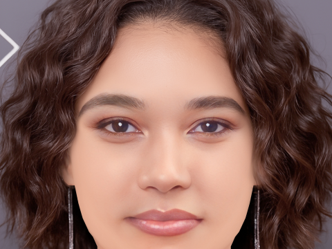 Alexandra Shipp ヘッド - 髪なし - ゲーム用の低ポリヘッド 3Dモデル