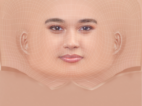 Alexandra Shipp Head - No Hair - Low poly head for game 3D Model