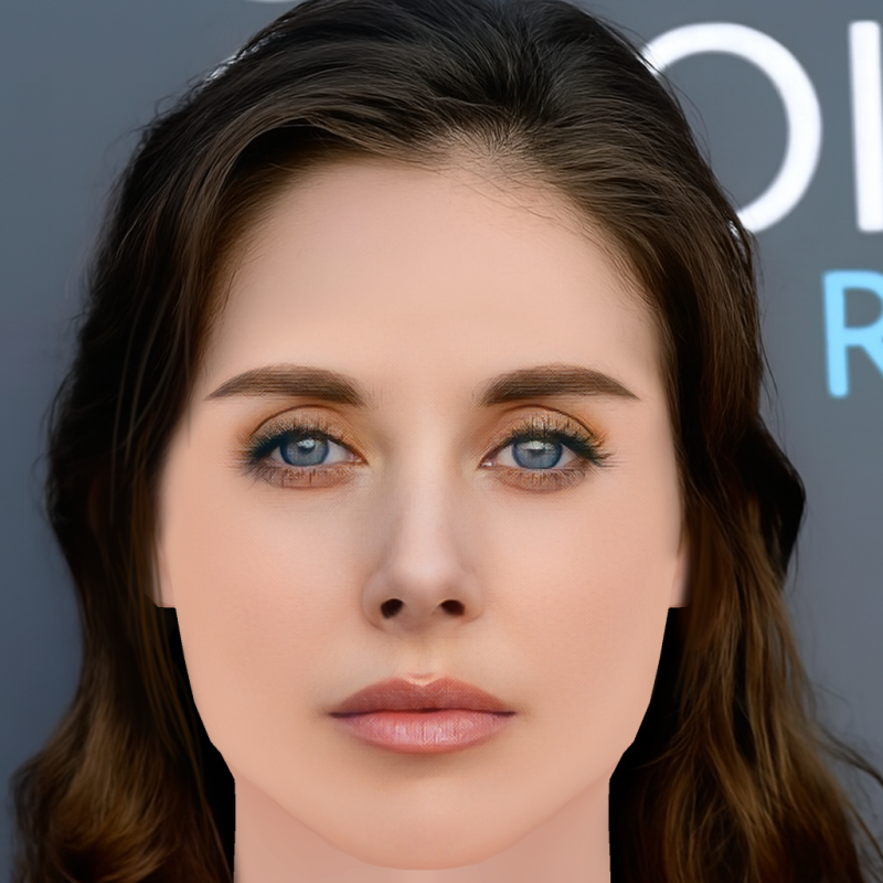 Alison Brie Head - Saçsız - Oyun için düşük poli kafa 3D Model .c4d .max .obj .3ds .fbx .stl .blend 