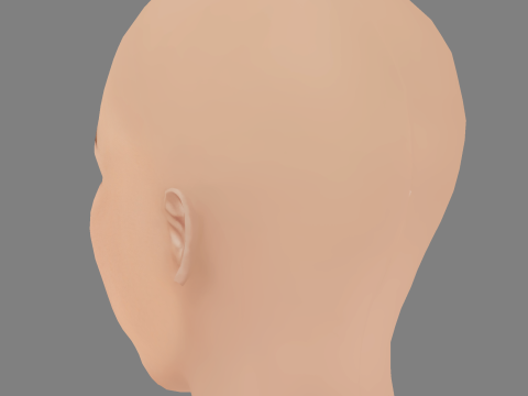 Голова Елісон Суїні - без волосся - голова з низьким полі для гри 3D Модель