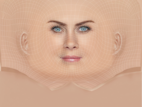 Голова Елісон Суїні - без волосся - голова з низьким полі для гри 3D Модель