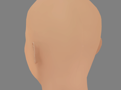 Amal Clooney Head - No Hair - Tête low poly pour le jeu Modèle 3D