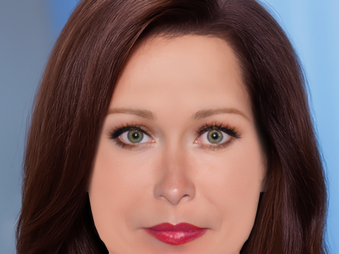 Amanda Mealing Head - 无头发 - 低聚游戏头 3D 模型