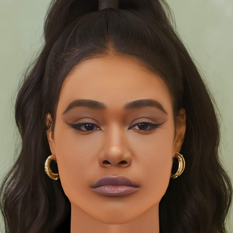 Amber Mark Head - Tanpa Rambut - Kepala poli rendah untuk permainan Model 3D .c4d .max .obj .3ds .fbx .stl .blend 