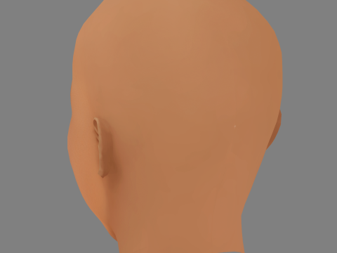 Amber Mark Head - Tanpa Rambut - Kepala poli rendah untuk permainan Model 3D