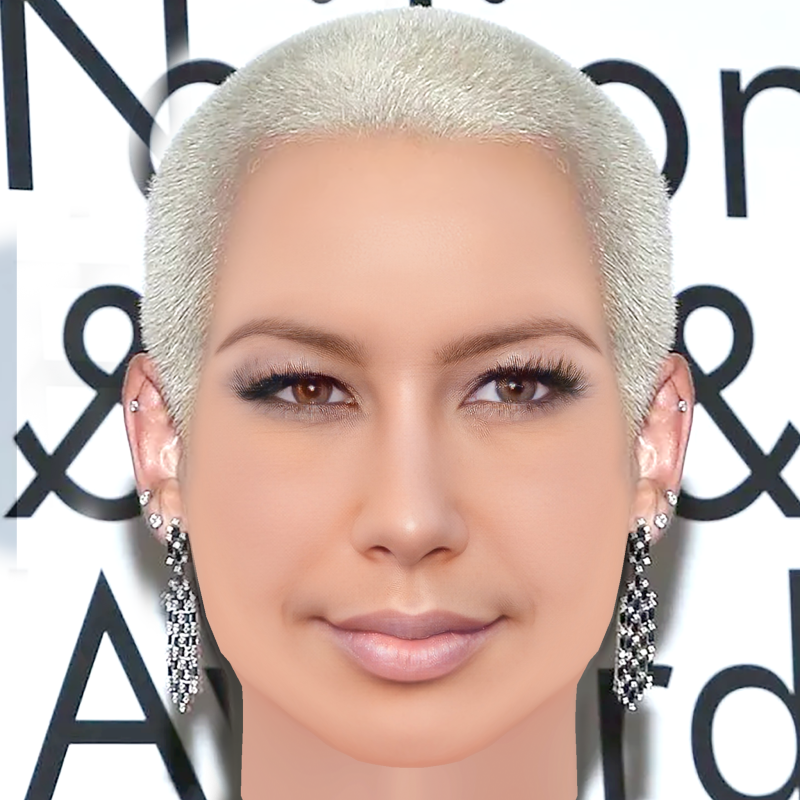 Голова янтарной розы - без волос - низкополигональная голова для игры 3D Модель .c4d .max .obj .3ds .fbx .stl .blend 