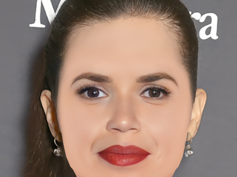 America Ferrera Head - 无头发 - 低聚游戏头 3D 模型