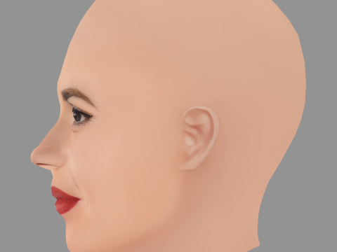 Głowa America Ferrera - No Hair - Głowa Low Poly do gry Model 3D