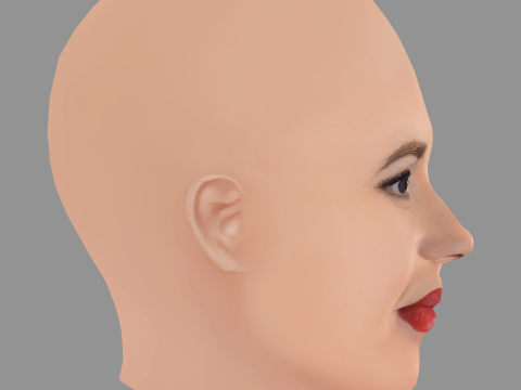 Głowa America Ferrera - No Hair - Głowa Low Poly do gry Model 3D