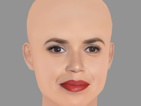 Głowa America Ferrera - No Hair - Głowa Low Poly do gry Model 3D