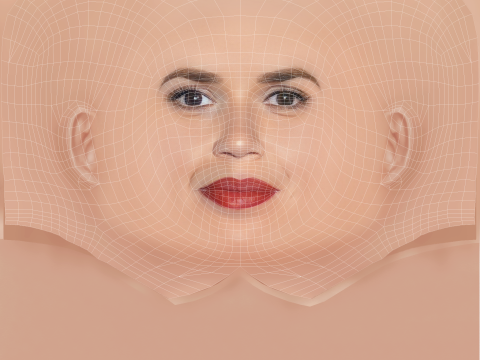 Głowa America Ferrera - No Hair - Głowa Low Poly do gry Model 3D