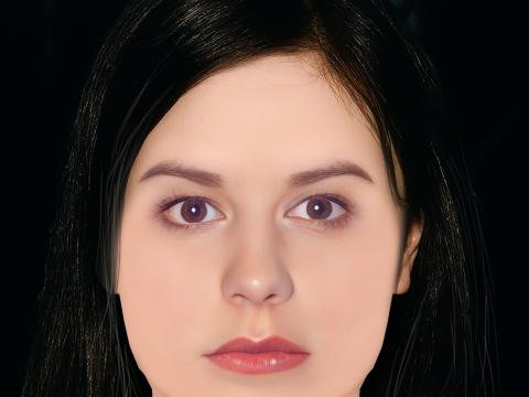 Anna Paquin Head - 无头发 - 低聚游戏头 3D 模型