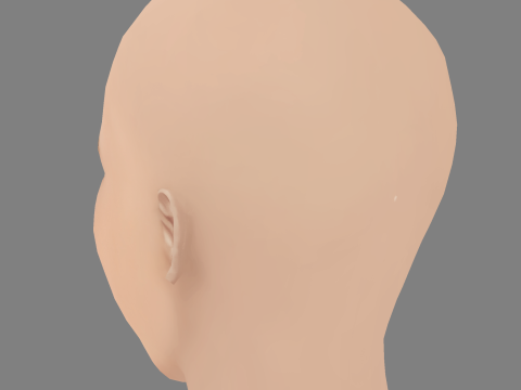 Annette O Toole Head - No Hair - Low poly head for game 3D Model