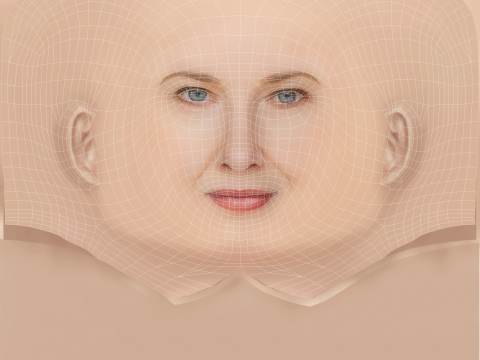 Annette O Toole Head - No Hair - Low poly head for game 3D Model