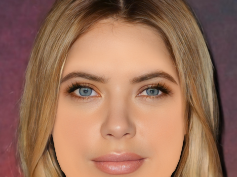 Testa Ashley Benson - Senza capelli - Testa bassa in poliestere per il gioco Modello 3D