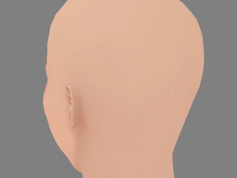 Голова Ешлі Мадекве - без волосся - низькополігональна голова для гри 3D Модель