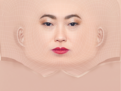 Awkwafina Head - No Hair - Low poly head for game 3D Model