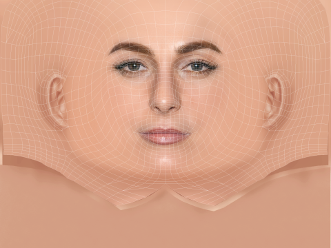 ऐलेट ज़्यूरर हेड - नो हेयर - गेम के लिए लो पॉली हेड 3D मॉडल