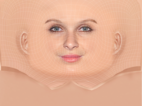 Голова Beau Garrett - без волосся - низькополігональна голова для гри 3D Модель