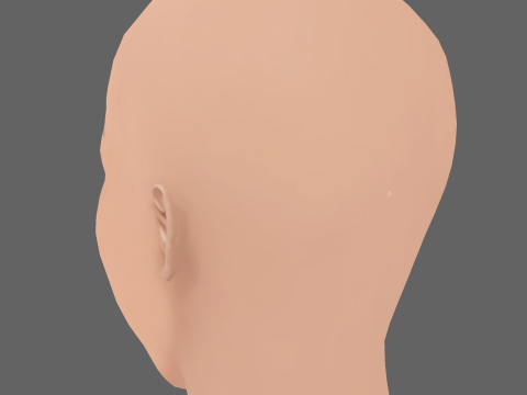 Bella Hadid Head - Tanpa Rambut - Kepala poli rendah untuk permainan Model 3D