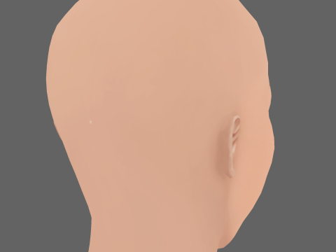 Bella Hadid Head - Tanpa Rambut - Kepala poli rendah untuk permainan Model 3D