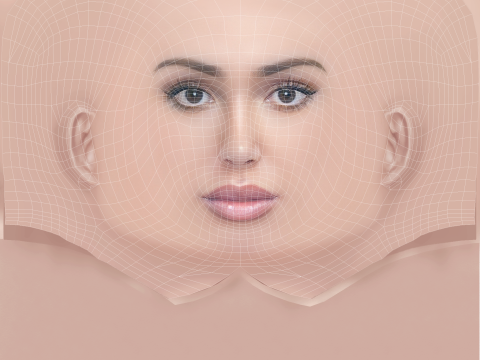 Bianca Censori Head - No Hair - Low poly head for game 3D Model