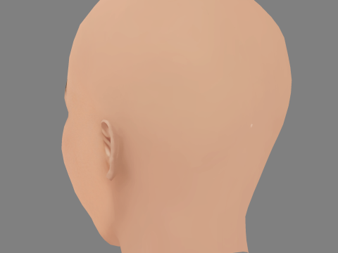 Blue Ivy Carter Head - No Hair - Tête low poly pour le jeu Modèle 3D