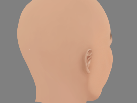 Blue Ivy Carter Head - No Hair - Tête low poly pour le jeu Modèle 3D