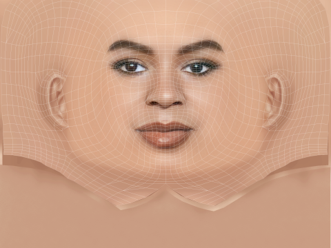 Blue Ivy Carter Head - No Hair - Tête low poly pour le jeu Modèle 3D