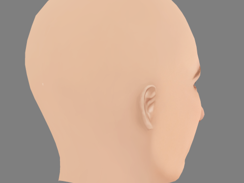 Bonnie Wright Head - No Hair - Low poly head for game 3D Model