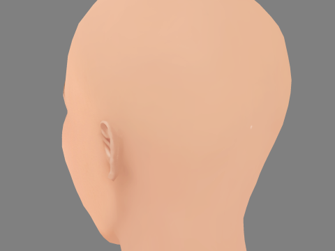 Brittany Allen Head - Sin pelo - Cabeza de baja poli para juego Modelo 3D