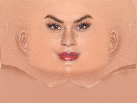 Brittany Cartwright Head - Tanpa Rambut - Kepala poli rendah untuk permainan Model 3D