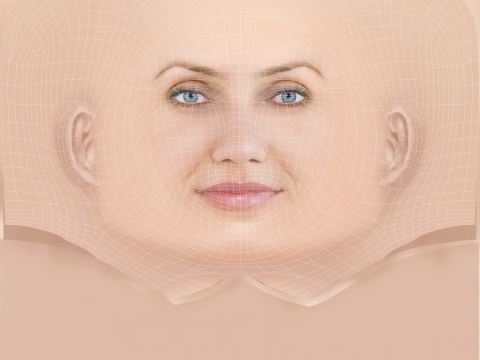 キャメロン・ディアスの頭 - 髪なし - ゲーム用の低ポリ頭 3Dモデル